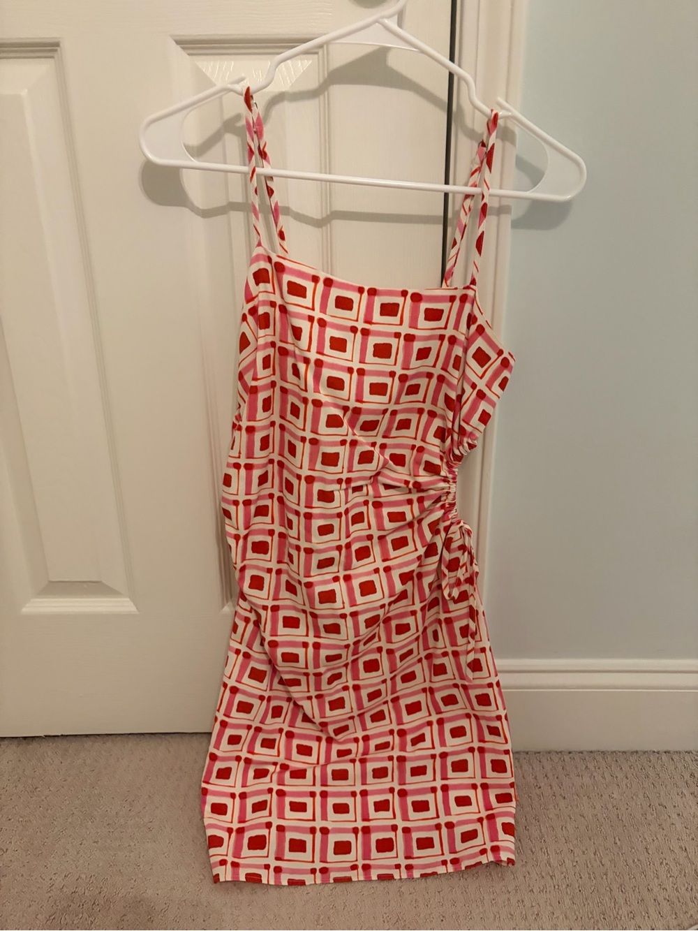 Zara printed cutout dress